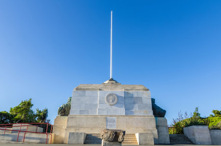 Dunedin,New Zealand - May 3,2016 : The monument is dedicated to the memory of the pioneers who braved at the beginning of the dominions second century which is located in Dunedin.のeditorial素材