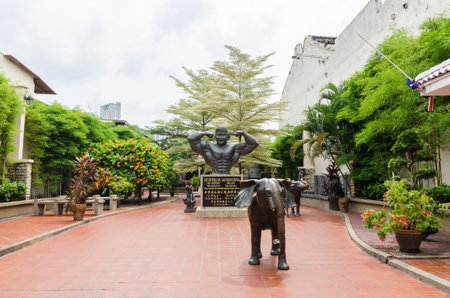 Malacca, Malaysia - April 22, 2019: Statue of Datuk Wira Dr. Gan Boon Leong, known asのeditorial素材
