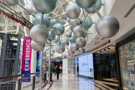 KL,Malaysia - October 20,2022 : Scenics view of the Petrosains, The Discovery Centre which is located in the heart of KL within Suria KLCC, Petronas Twin Towers. People can seen exploring around.のeditorial素材