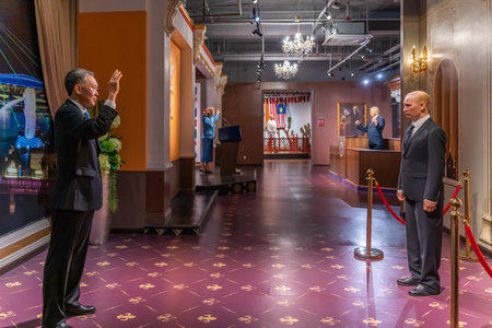 Shah Alam, Malaysia - April 17,2023 : Malaysiaâ€™s first interactive wax museum in Malaysia....