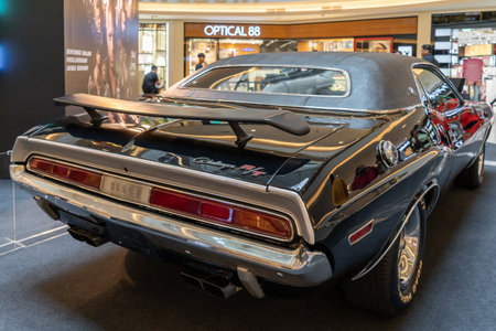 Petaling Jaya - Malaysia : October 6,2023 : Dodge Challenger RT car of Fast X also known as Fast  Furious 10 movie displaying in the Mid Valley Megamall.のeditorial素材
