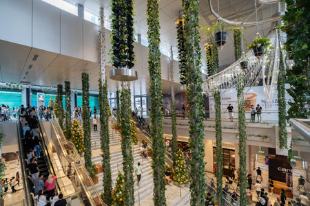 KL, Malaysia-Dec 2,2023 : People can seen exploring around The Exchange TRX mall. It is a integrated development that offers a vibrant hub of shopping, entertainment, office and hotel in KL.のeditorial素材