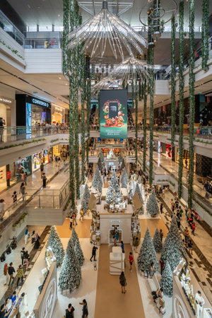 KL, Malaysia-Dec 2,2023 : People can seen exploring around The Exchange TRX mall. It is a integrated development that offers a vibrant hub of shopping, entertainment, office and hotel in KL.のeditorial素材
