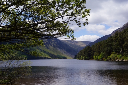 View of Glendalough lakeの写真素材