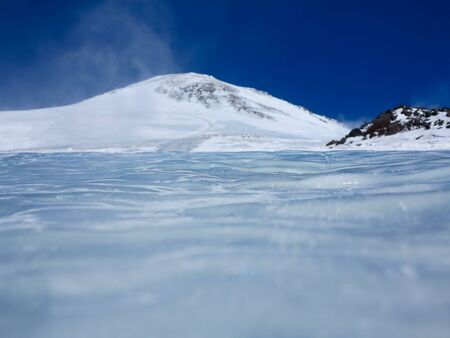 Beauty of Nature - View of Mount Elbrus from the surface of the glacier