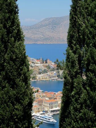 Tourism - View of the bay of mediterranian islandの写真素材