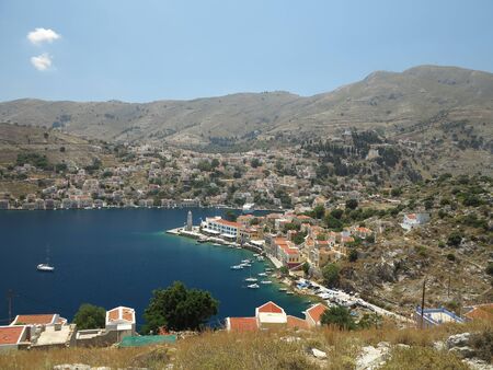 Tourism - View of the bay of mediterranian islandの写真素材