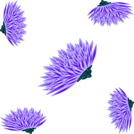 greeting card with purple asters on a white backgroundのイラスト素材