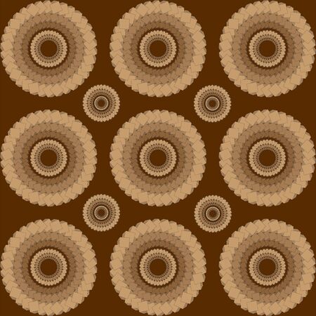 Set of Brown Border Intricate Lace Patternsのイラスト素材