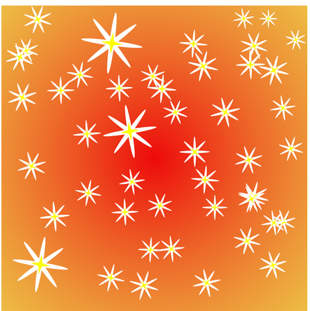 Spring greeting card with daisies on orange backgroundのイラスト素材