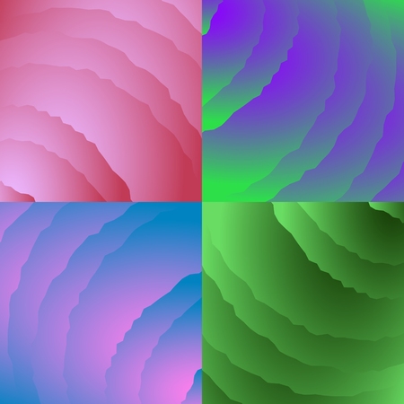 Waves. Blue, green, red, orange waves for texture, background or pattern.のイラスト素材