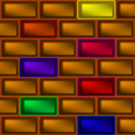 The wall of the ingot. Ingots of different colors red blue purple green orange.のイラスト素材