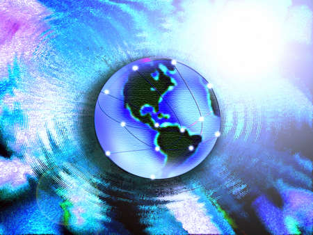 Concept of internet, globalization,の写真素材
