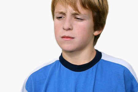 Child making angry gestureの写真素材