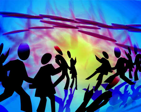 Party, people dancing