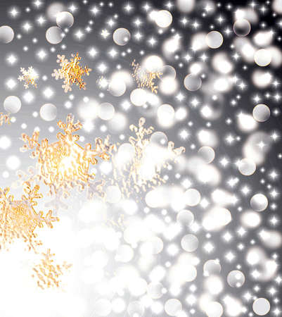 New year 2012, with snow and lightsの写真素材