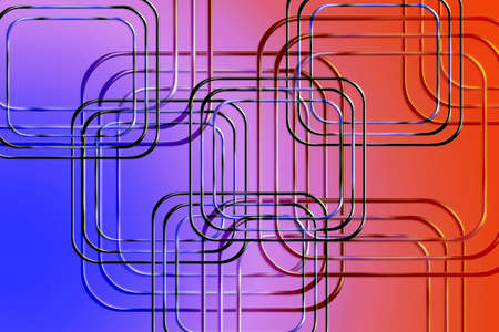 Colorful background with metal ringsの写真素材
