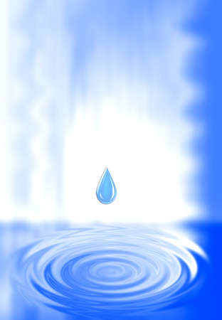 Drop  on water の写真素材