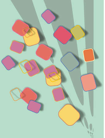 colorful posters detachedの写真素材