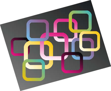 colored squares on grayの写真素材