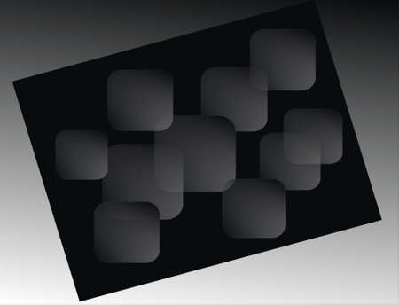 transparent squares on blackの写真素材