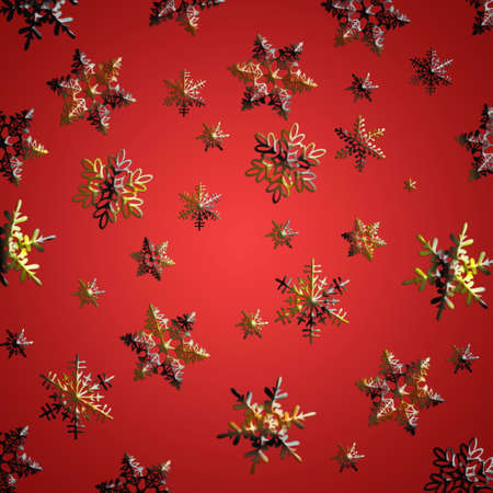 Christmas snow on redの写真素材