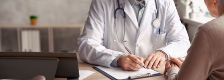 Professional working on laptop, medicine and health care concept.の素材