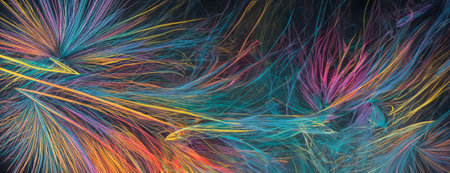 Abstract fractal background. Design element for brochure, advertisements, presentation, web and other graphic designer works. Digital collage.の素材