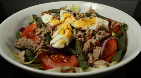 tuna salad with eggsの写真素材