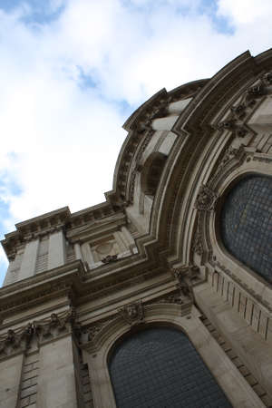 st pauls cathedral from an angleの写真素材