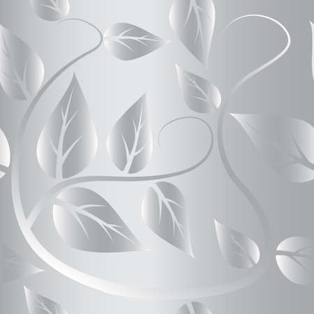 Leaf seamless pattern. Gray gradient background for webs, posters, e-mail etc.のイラスト素材