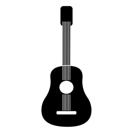 Acoustic guitar icon. Flat icon. Simple iconのイラスト素材
