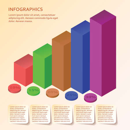 Modern design for business steps options diagram info graphic. Info graphic. Layout design. Template. Web design. Five step.のイラスト素材