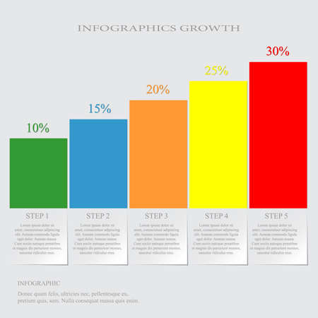 Modern design for business steps options diagram info graphic. Info graphic. Layout design. Template. Web design. Five step.のイラスト素材