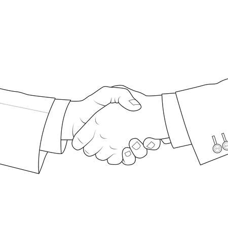 Shake hands each otherのイラスト素材