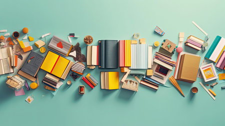 Side View background design of World book day bannerの素材