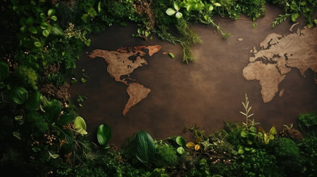 Top View concept design of Earth Day banner backgroundの素材