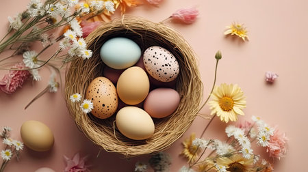 Background banner design for Happy Easter Dayの素材