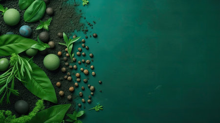 Earth Day for sale banner background with plants, plant seeds and miniature earthの素材