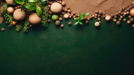 Earth Day Banner Concept design with green backgroundの素材