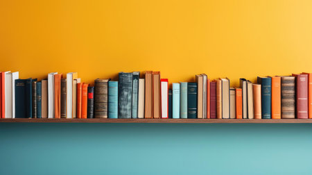 World Book Day Banner Background with stack of booksの素材