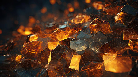 modern dark 3d random abstract object with cinematic color for backgroundの素材