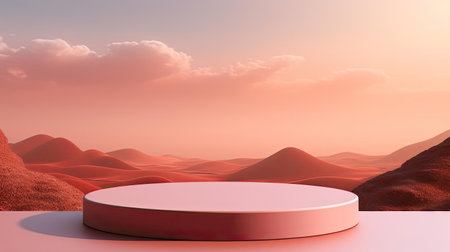 modern podium design for product display or product stand with cinematic background and lightingの素材