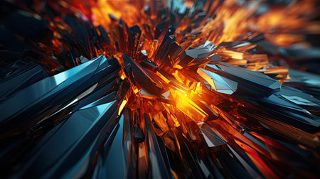 modern dark 3d random abstract object with cinematic color for backgroundの素材