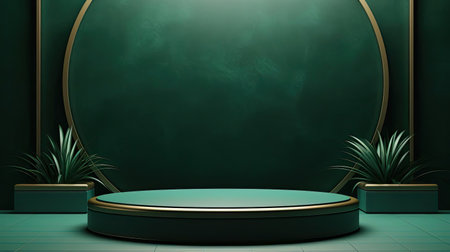 modern podium design for product display or product stand with cinematic background and lightingの素材