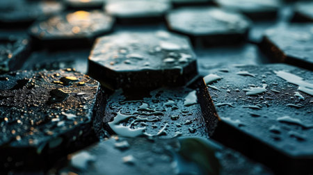 modern style hexagon arrangement with gradient colors for wallpaper or backgroundの素材