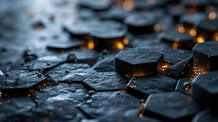 modern style hexagon arrangement with gradient colors for wallpaper or backgroundの素材