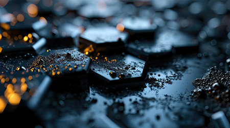 modern style hexagon arrangement with gradient colors for wallpaper or backgroundの素材