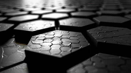 modern style hexagon arrangement with gradient colors for wallpaper or backgroundの素材