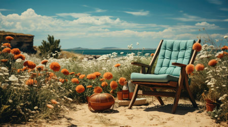 beautiful summer background for banner or posterの素材